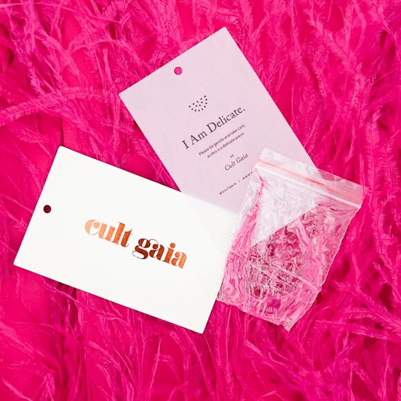 Cult Gaia Shannon Feather-embellished Dress Qajar Rose Pink - Picture 10 of 12